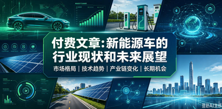 付费文章:新能原车的行业现状和未来展望-天韵资源网