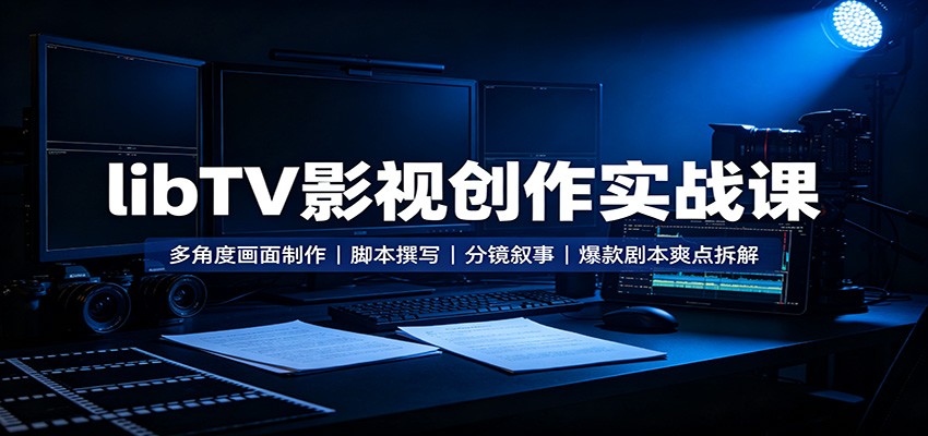 libTV影视创作实战课：多角度画面制作，脚本撰写，分镜叙事，爆款剧本爽点拆解-天韵资源网