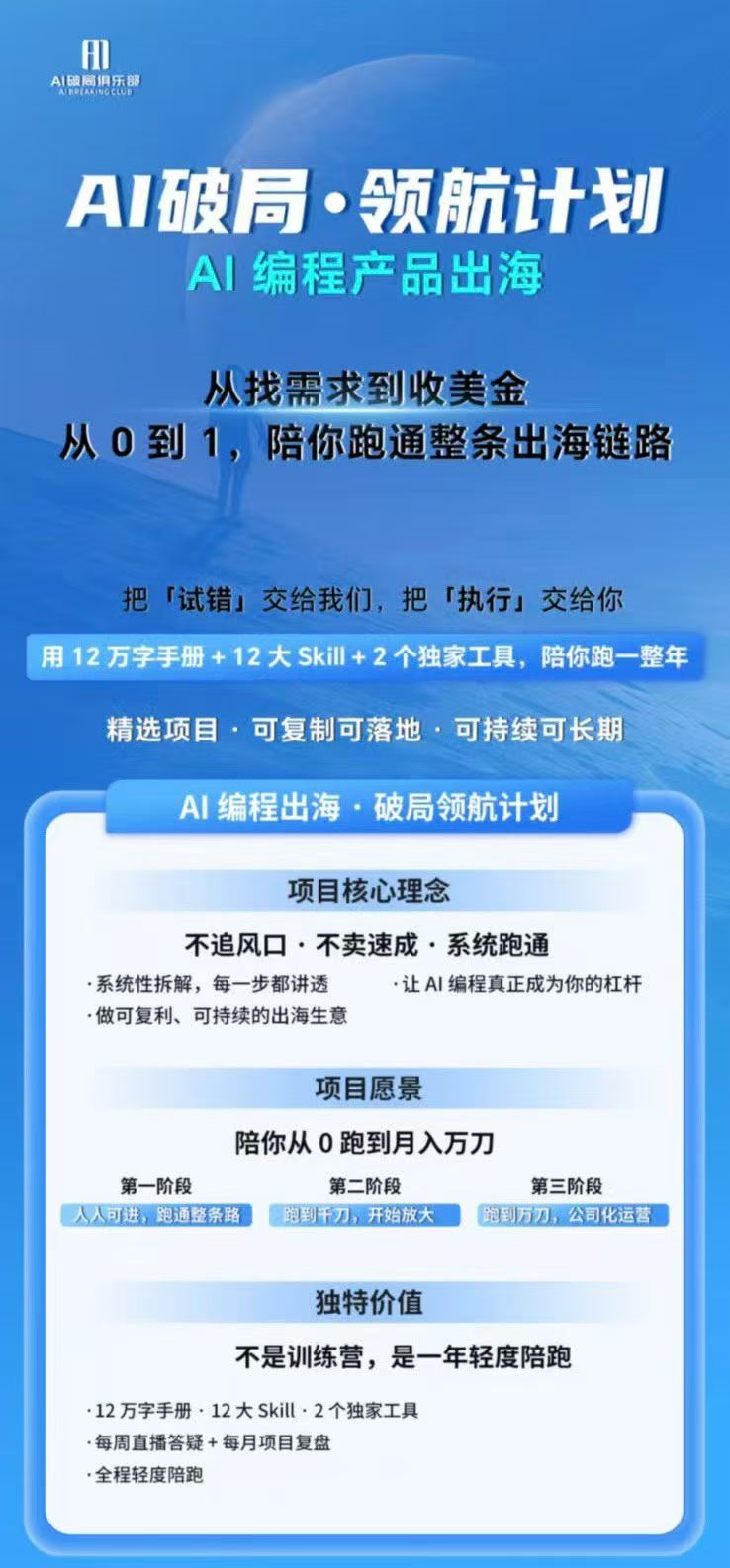 图片[1]-AI编程产品出海领航计划-更新：12万字手册+12大Skill+2个独家工具，从找需求到上线收美金跑通全链路-天韵资源网