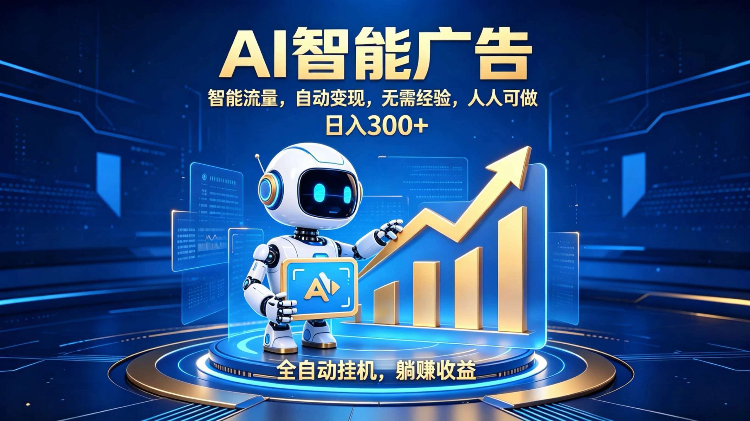 轻资产新赛道，全自动AI广告，打造持续收益-天韵资源网