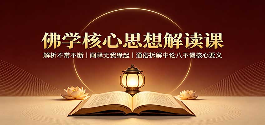 佛学核心思想解读课：解析不常不断，阐释无我缘起，通俗拆解中论八不偈核心要义-天韵资源网
