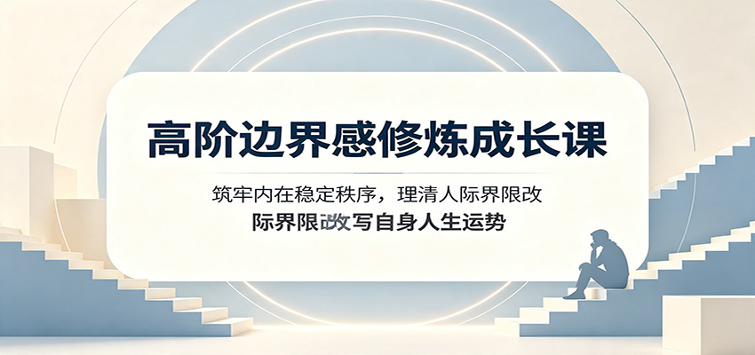 高阶边界感修炼成长课：筑牢内在稳定秩序，理清人际界限改写自身人生运势-天韵资源网