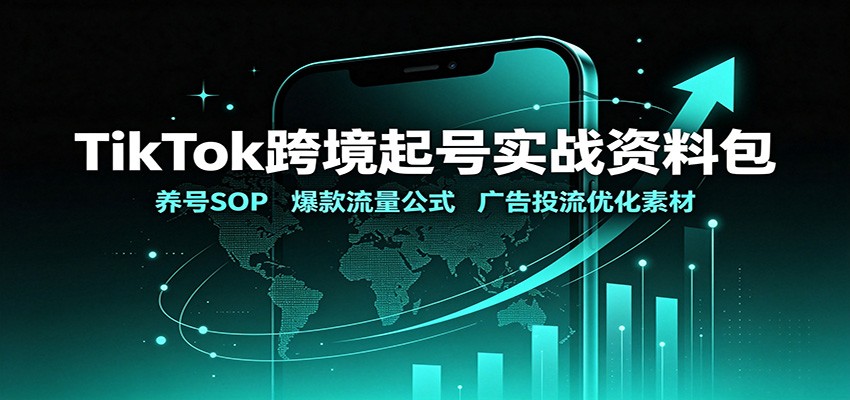 TikTok跨境起号实战资料包：养号SOP，爆款流量公式，广告投流优化素材-天韵资源网