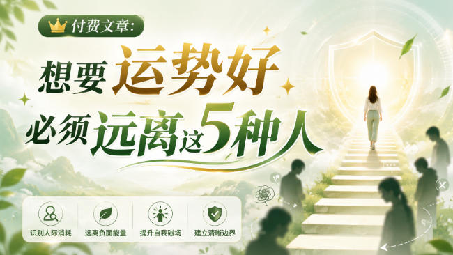付费文章：想要运势好，必须远离这5种人-天韵资源网