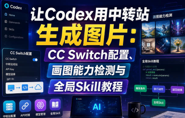 让Codex用中转站生成图片：CC Switch配置、画图能力检测与全局Skill教程-天韵资源网