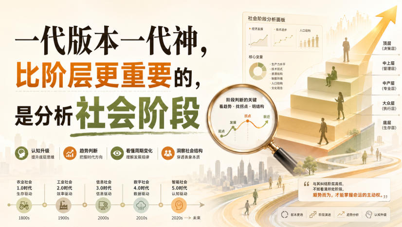 付费文章：一代版本一代神，比阶层更重要的，是分析社会阶段-天韵资源网