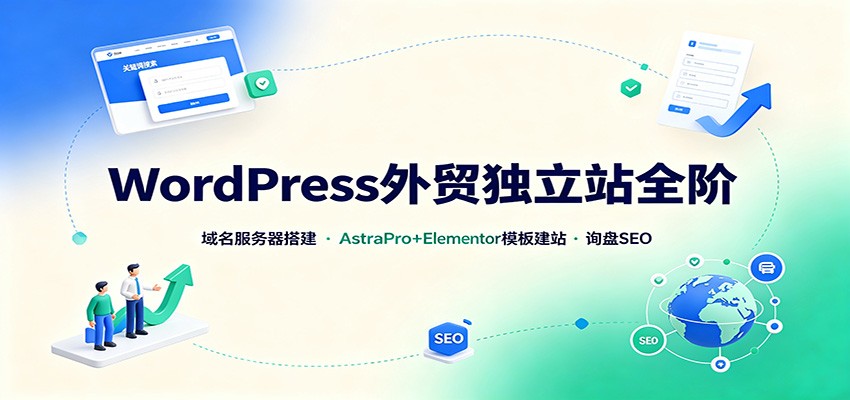 WordPress外贸独立站全阶：域名服务器搭建，AstraPro+Elementor模板建站与询盘询盘SEO-天韵资源网