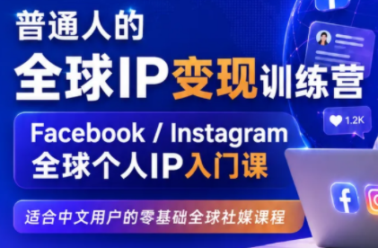 建立海外社媒底层逻辑，打造能变现的个人IP-天韵资源网