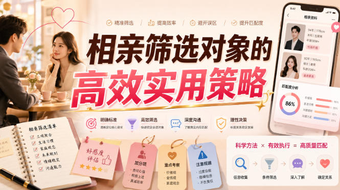 付费文章：相亲筛选对象的高效实用策略-天韵资源网