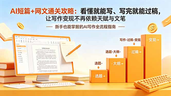 AI短篇+网文通关攻略-更新：看懂就能写、写完就能过稿，让写作变现不再依赖天赋与文笔-天韵资源网