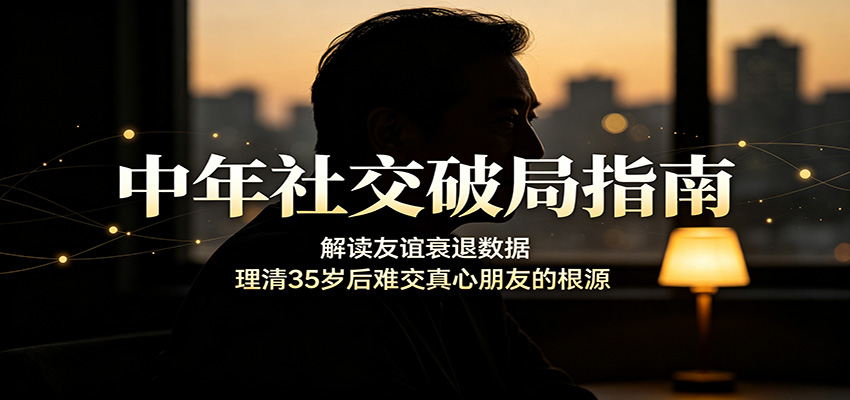 中年社交破局指南：解读友谊衰退数据，理清35岁后难交真心朋友的根源-天韵资源网