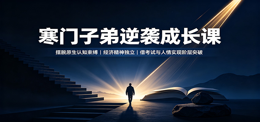 寒门子弟逆袭成长课：摆脱原生认知束缚，经济精神独立，借考试与人情实现阶层突破-天韵资源网