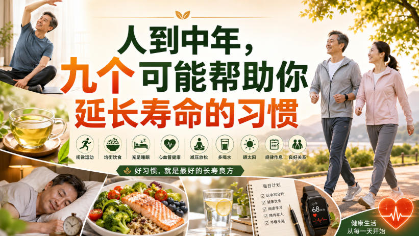付费文章：人到中年，九个可能帮助你延长寿命的习惯-天韵资源网