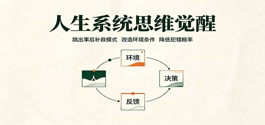 人生系统思维觉醒：跳出事后补救模式，改造环境条件，降低犯错概率-天韵资源网