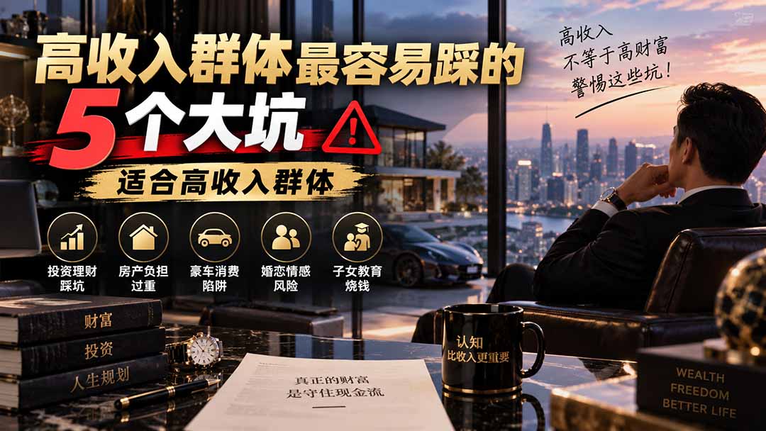 付费文章：高收入群体最容易踩的5个大坑，适合高收入群体-天韵资源网