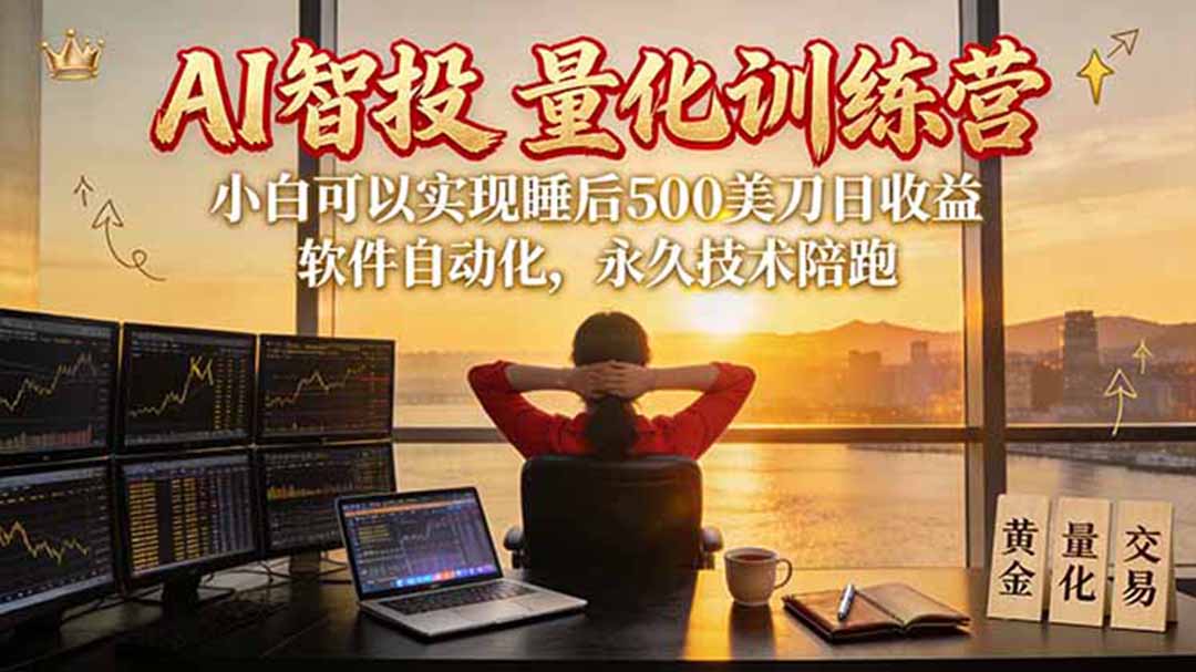 AI智投EA量化训练营【第三期】，多策略智投+防爆技术+趋势分析 ，轻松上手，矩阵放大，长期稳定。-天韵资源网