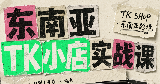 东南亚TK小店实战课(基础+进阶)-天韵资源网