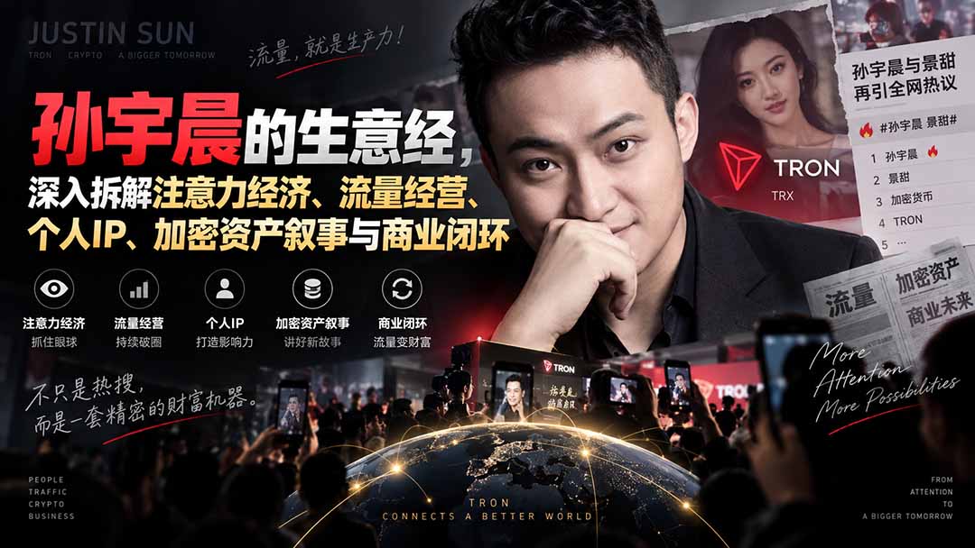 某星球精华文章——孙宇晨的生意经，深入拆解注意力经济、流量经营、个人IP、加密资产叙事与商业闭环-天韵资源网