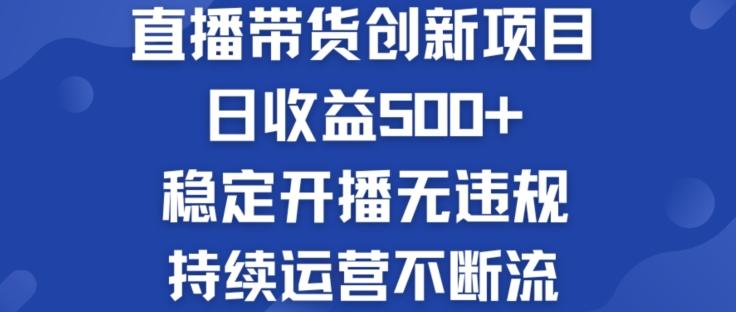 淘宝无人直播带货创新项目：日收益500+  稳定开播无违规  持续运营不断流【揭秘】-天韵资源网