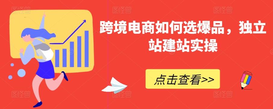 跨境电商如何选爆品，独立站建站实操-天韵资源网