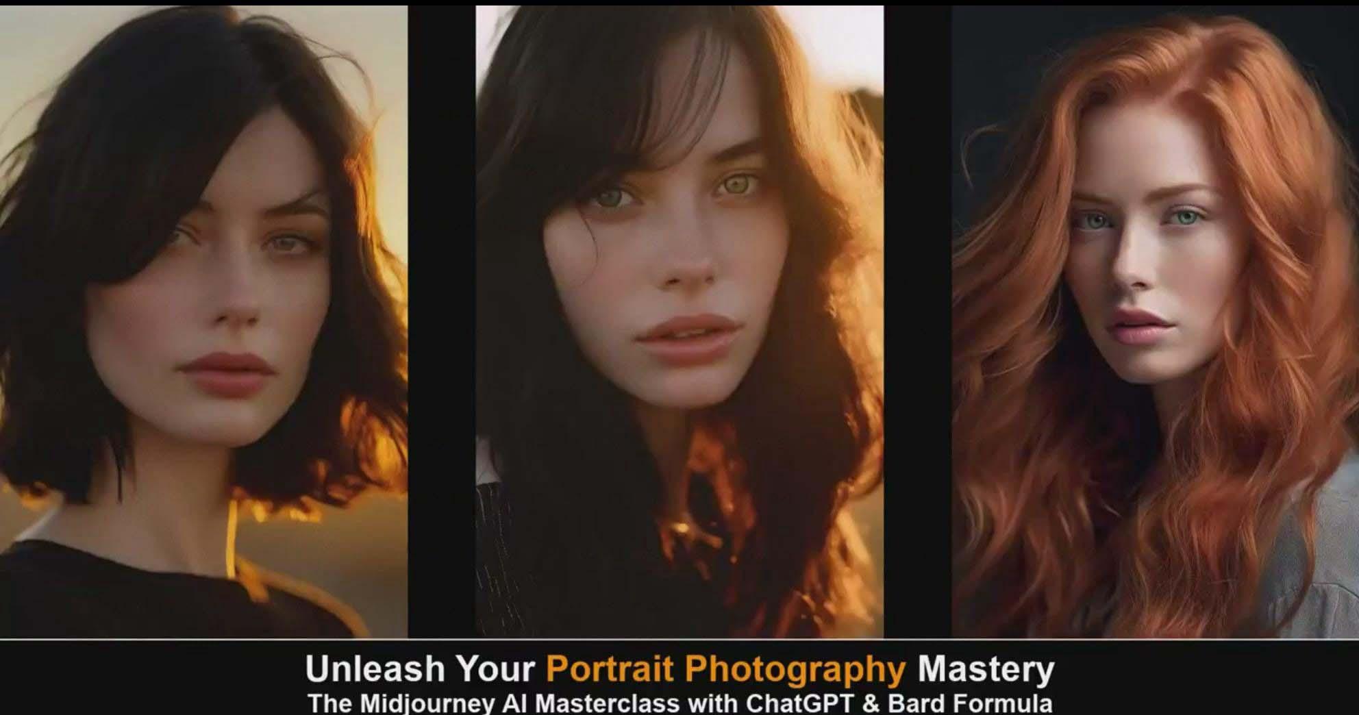 图片[3]-(9312期)Midjourney v5 ChatGPT 和 Bard AI人工智能人像摄影大师班-15节-中英字幕-天韵资源网