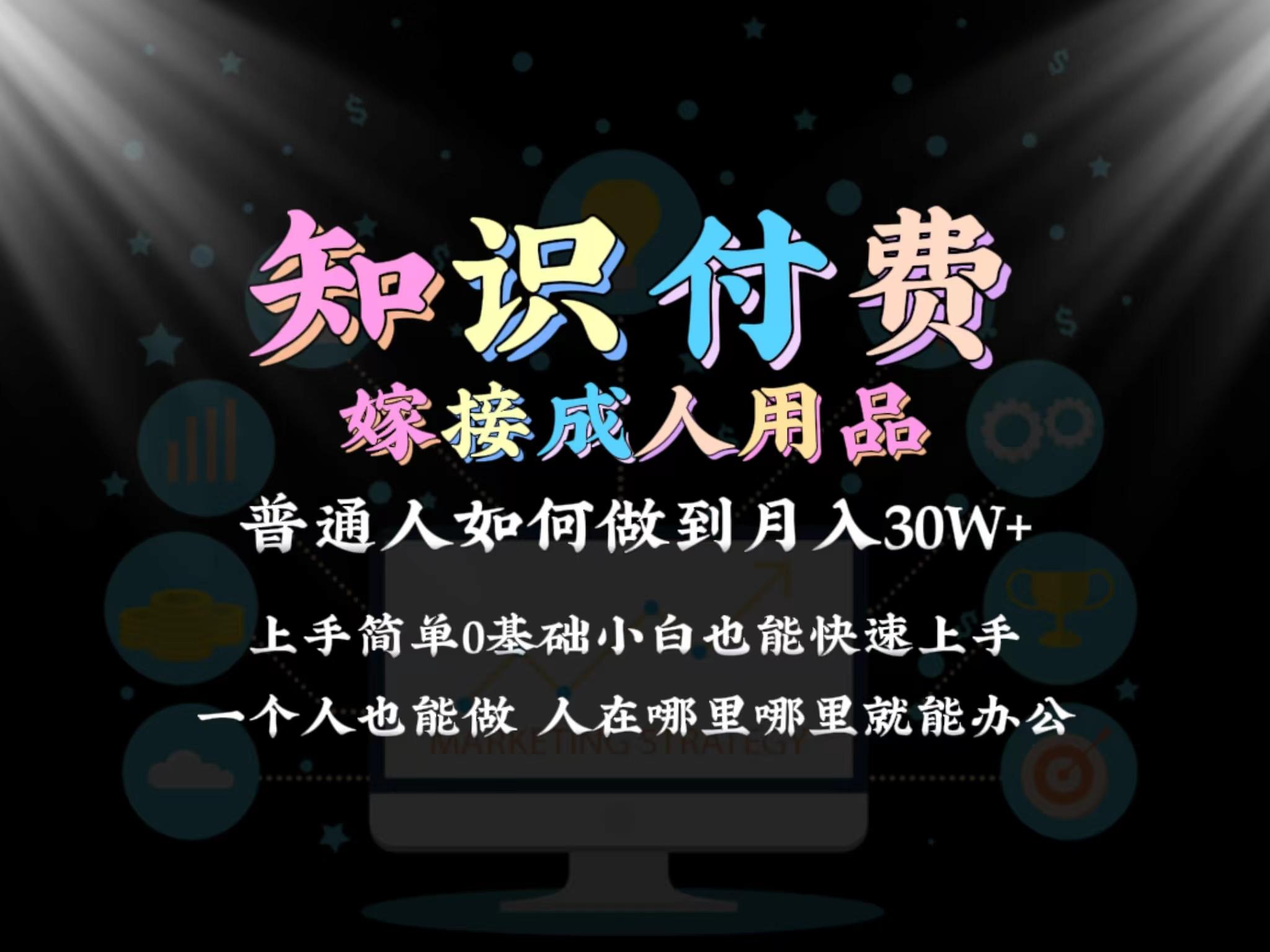 2024普通人做知识付费结合成人用品如何实现单月变现30w 保姆教学1.0-天韵资源网