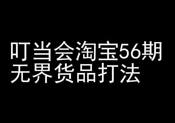 叮当会淘宝56期：无界货品打法-淘宝开店教程-天韵资源网