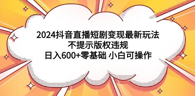 (9305期)2024抖音直播短剧变现最新玩法，不提示版权违规 日入600+零基础 小白可操作-天韵资源网