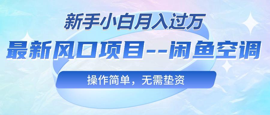 最新风口项目—闲鱼空调，新手小白月入过万，操作简单，无需垫资-天韵资源网