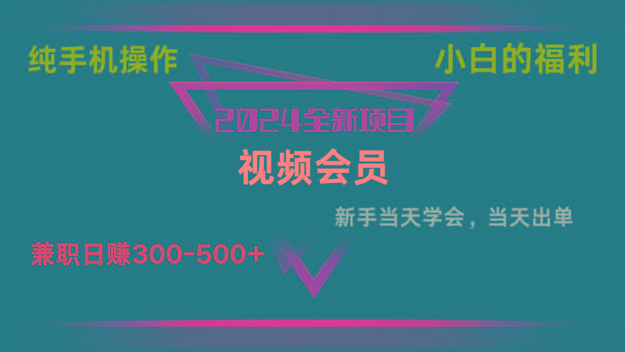 影视会员兼职日入500-800，纯手机操作当天上手当天出单 小白福利-天韵资源网