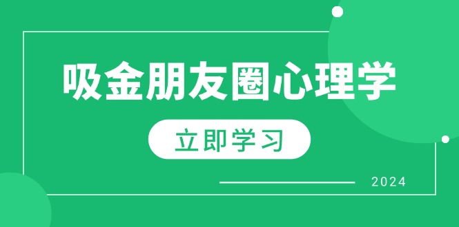 朋友圈吸金心理学：揭秘心理学原理，增加业绩，打造个人IP与行业权威-天韵资源网