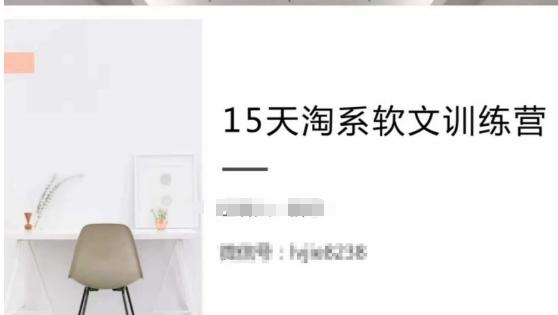15天淘系软文训练营，跟年入50万的淘系软文导师，学习月收过万的淘系软文-天韵资源网