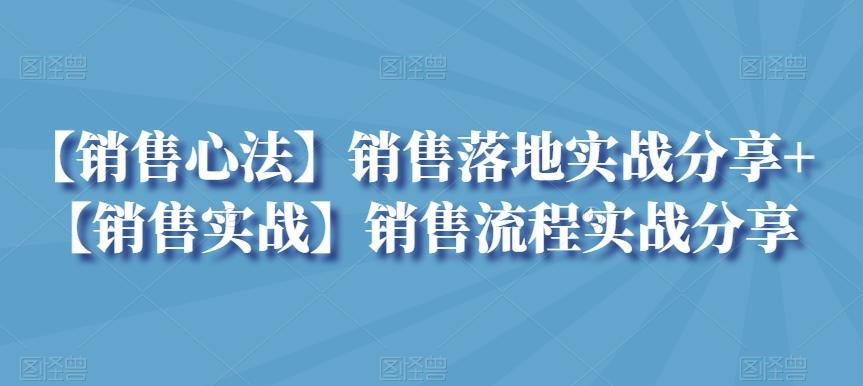 【销售心法】销售落地实战分享+【销售实战】销售流程实战分享-天韵资源网
