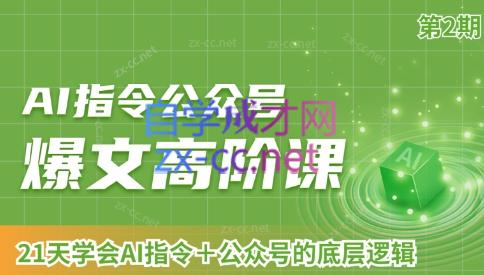 AI破局俱乐部·AI指令公众号高阶课（第2期）-天韵资源网