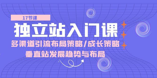 独立站 入门课：多渠道 引流布局策略/成长策略/垂直站发展趋势与布局-天韵资源网