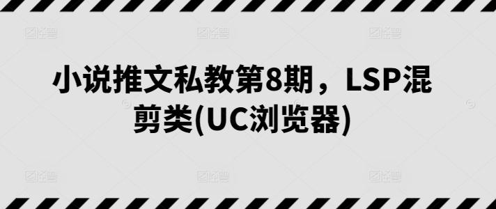 小说推文私教第8期，LSP混剪类(UC浏览器)-天韵资源网