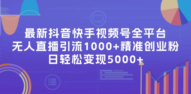 最新抖音快手视频号全平台无人直播引流1000+精准创业粉，日轻松变现5000+-天韵资源网