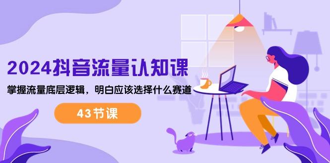 2024抖音流量·认知课：掌握流量底层逻辑，明白应该选择什么赛道 (43节课-天韵资源网