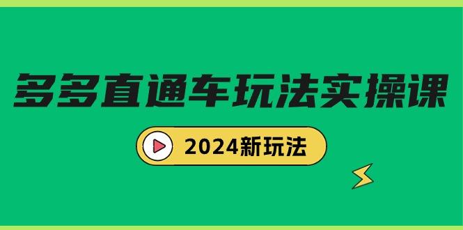 (9412期)多多直通车玩法实战课，2024新玩法(7节课)-天韵资源网