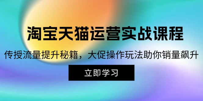 淘宝&天猫运营实战课程，传授流量提升秘籍，大促操作玩法助你销量飙升-天韵资源网