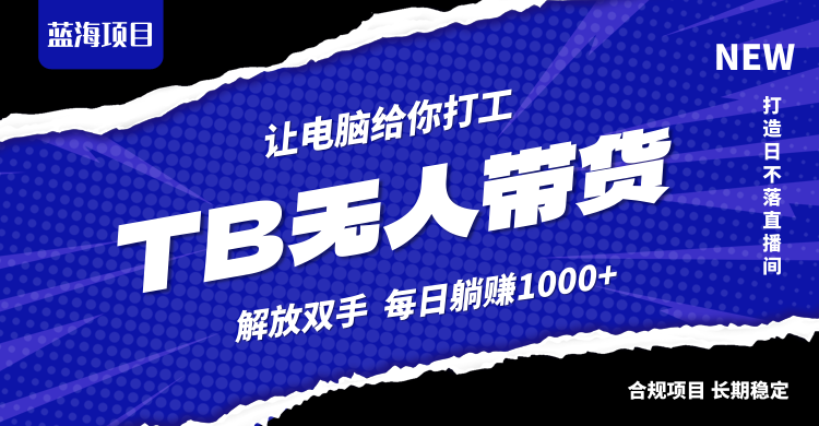 淘宝无人直播最新玩法，不违规不封号，轻松月入3W+-天韵资源网