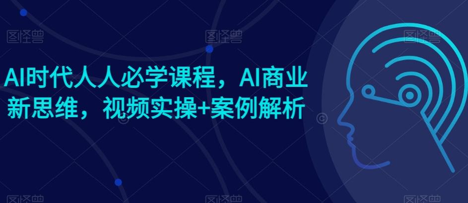 AI时代人人必学课程，AI商业新思维，视频实操+案例解析【赠AI商业爆款案例】-天韵资源网