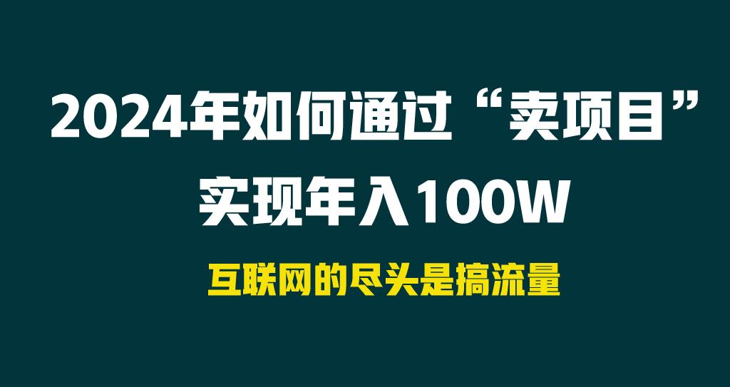 2024年如何通过“卖项目”实现年入100W-天韵资源网