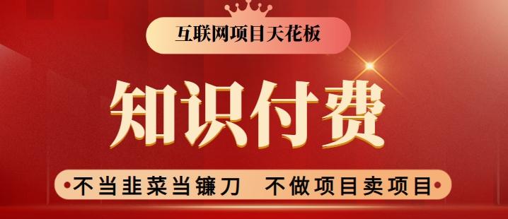2024互联网项目天花板，新手小白也可以通过知识付费月入10W，实现财富自由【揭秘】-天韵资源网
