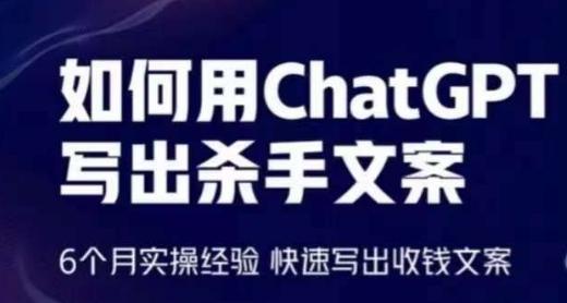 如何用ChatGPT写出杀手文案，6个月实操经验，快速写出收钱文案-天韵资源网