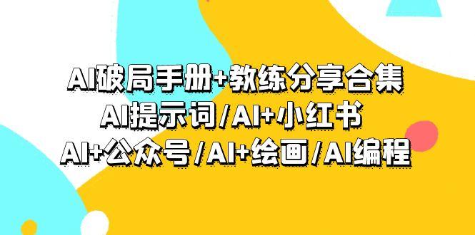 (9351期)AI破局手册+教练分享合集：AI提示词/AI+小红书 /AI+公众号/AI+绘画/AI编程-天韵资源网