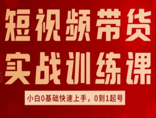 短视频带货实战训练课，好物分享实操，小白0基础快速上手，0到1起号-天韵资源网