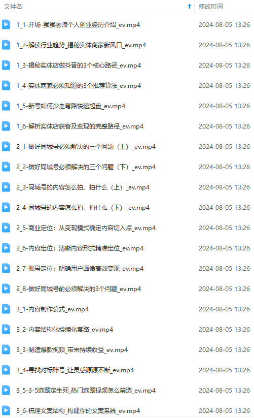 图片[1]-实体店老板获客特训营：认知、定位、文案、矩阵、直播、AI等(72节-天韵资源网