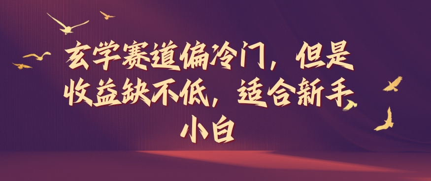 玄学赛道偏冷门，但是收益缺不低，适合新手小白【揭秘】-天韵资源网