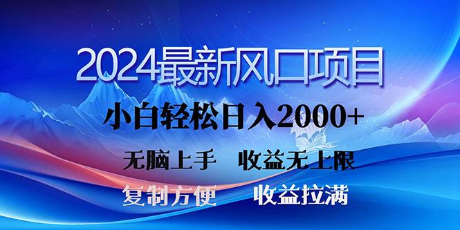 (10078期)2024最新风口！三分钟一条原创作品，日入2000+，小白无脑上手，收益无上限-天韵资源网